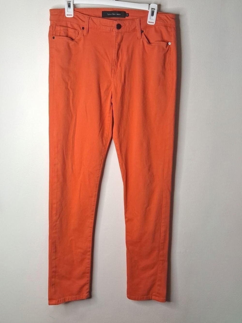Calvin Klein Jeans Orange Skinny Soft Stretch Ankle Jeans Size 10